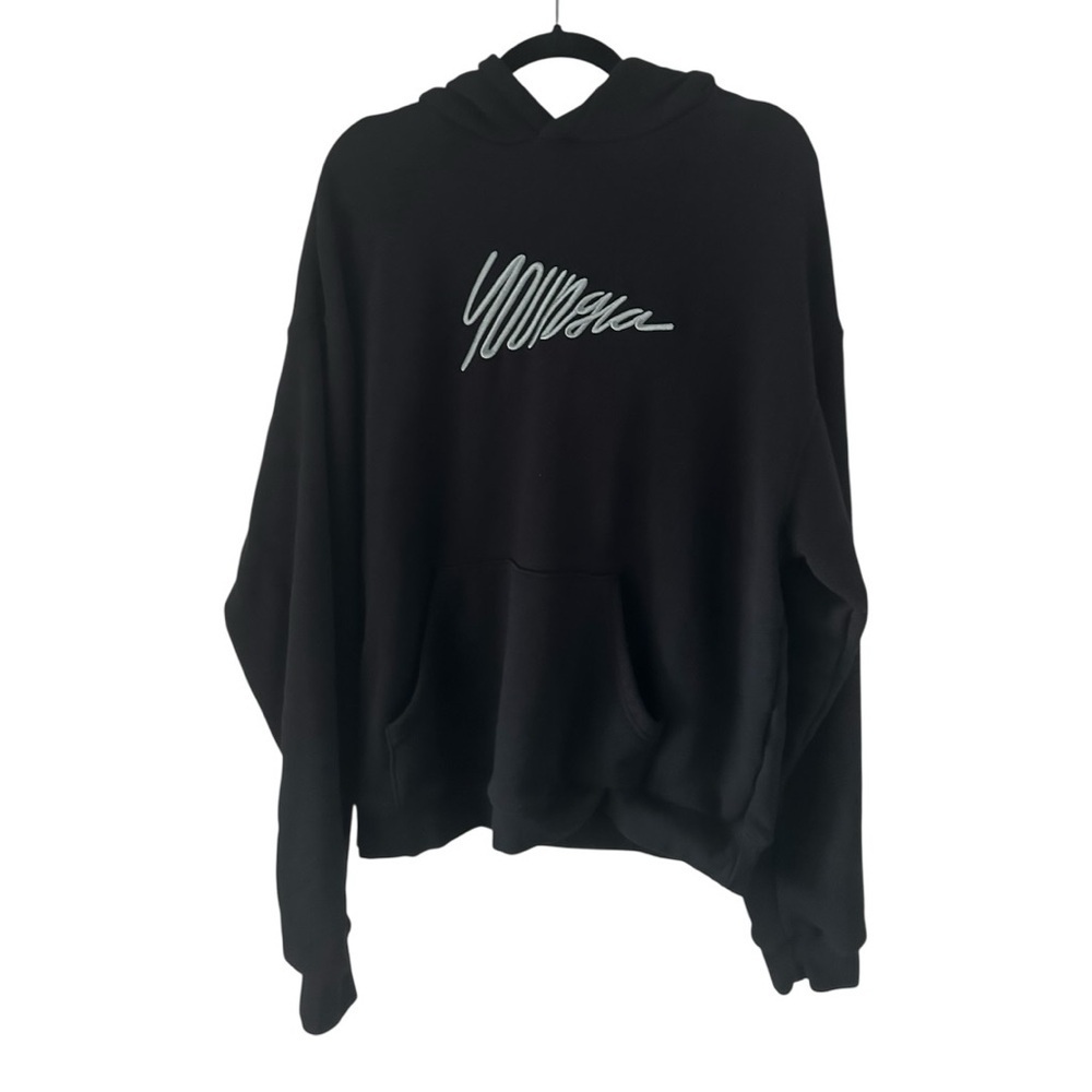 YoungLA 510 Men’s Wavy Hoodies  100% cotton Black Hoodie Sweater White Logo